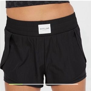 BLACK AERIE SHORTS